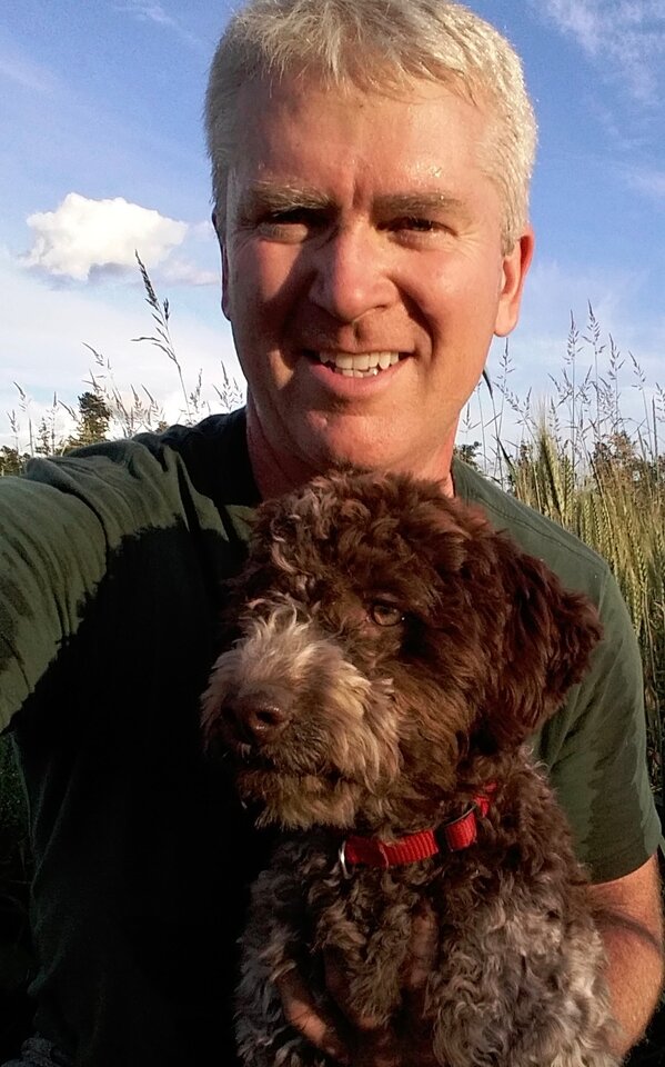 Mark Nelson with Mocha — Northwest Lagotto